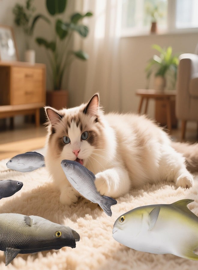 jiebor 6PCS Fake Fish Realistic Artificial Halloween Mode Rubber Sea Fish for Kitchen Home Market Display Decoration Photography Props - Image 5
